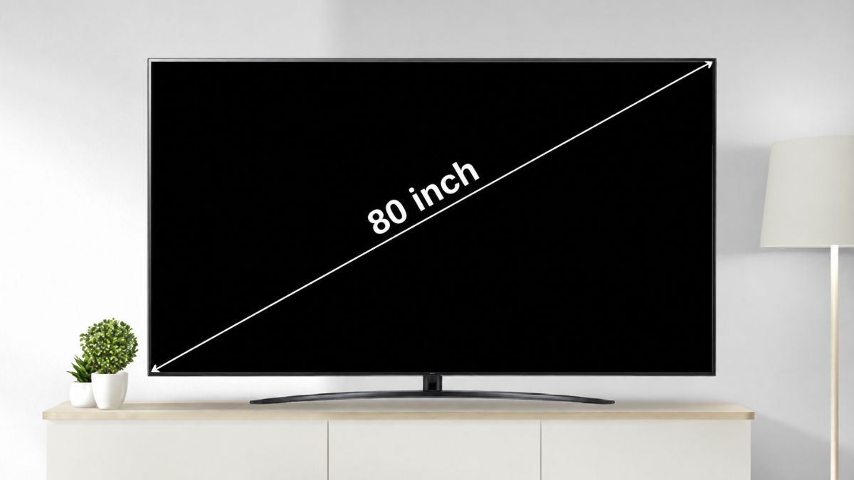 Kích thước tivi 80 inch theo cm (không tính chân đế)