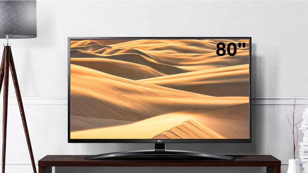Kích thước tivi 80 inch có chân đế