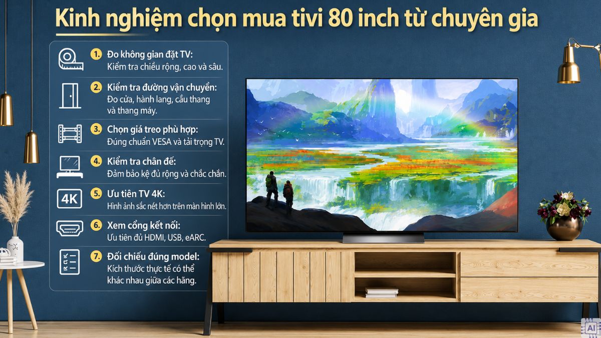 Kinh nghiệm chọn mua tivi 80 inch từ chuyên gia