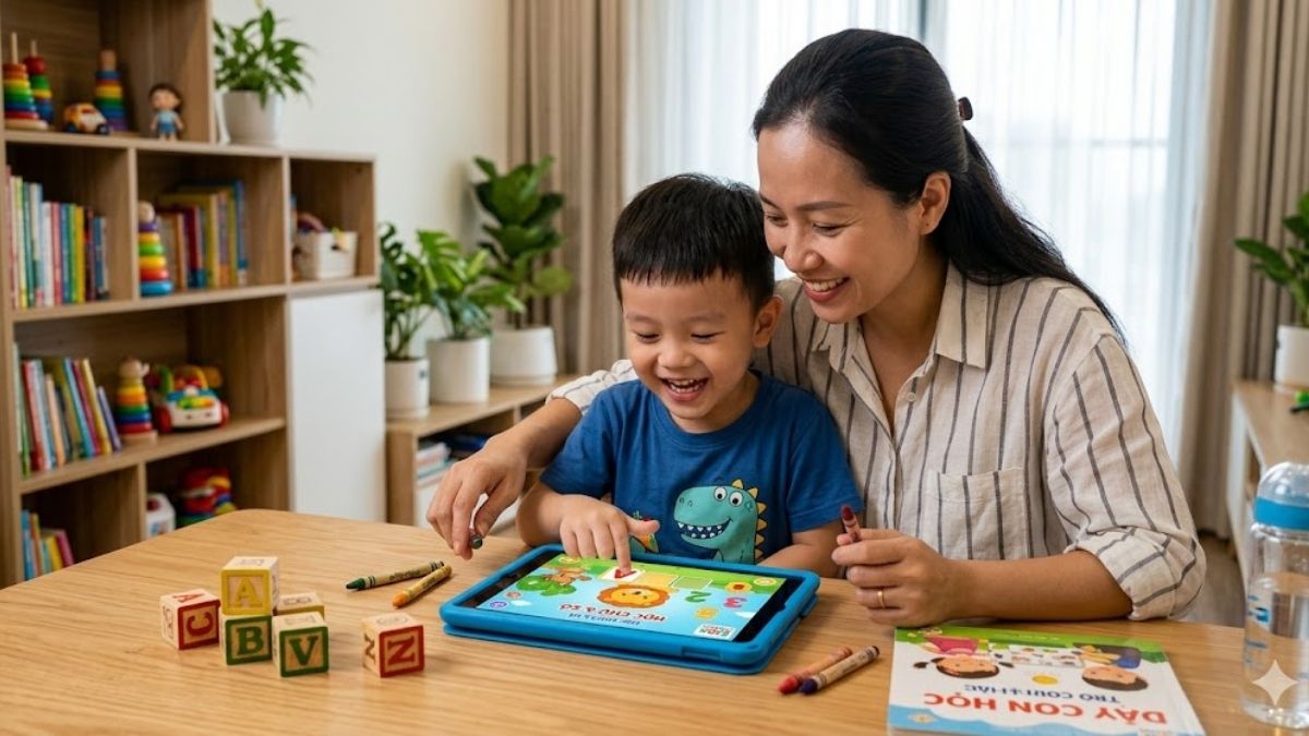 Phụ huynh nên đồng hành cùng trẻ khi chơi trò chơi