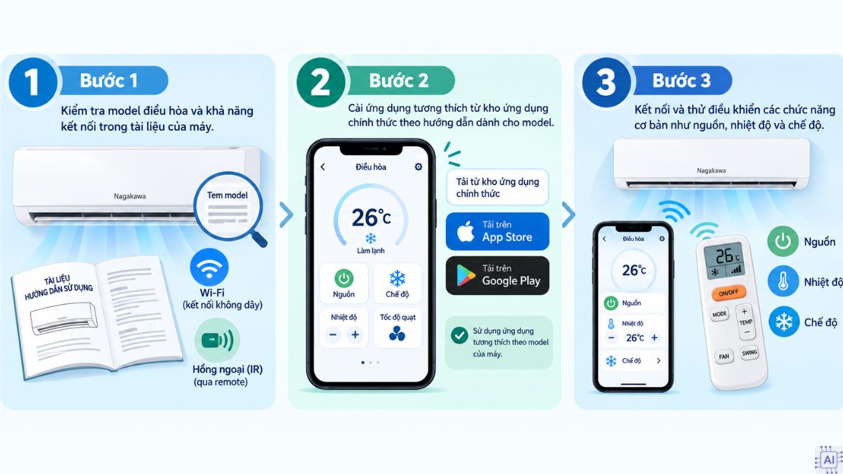 Ứng dụng điều khiển bằng điện thoại và remote đa năng