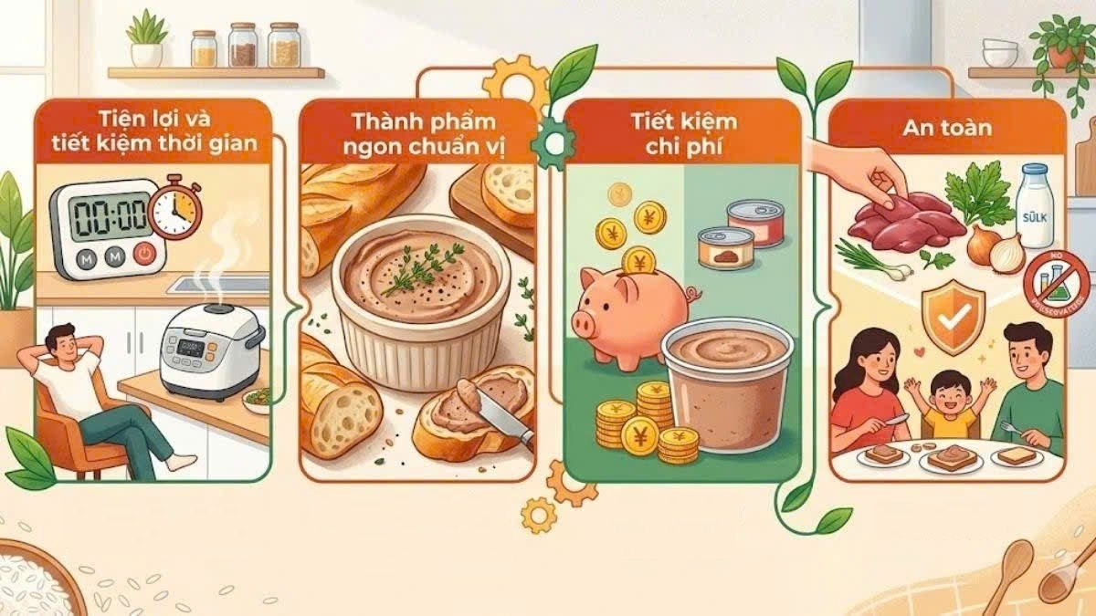 Làm pate với nồi cơm điện mang đến thành phẩm thơm ngon