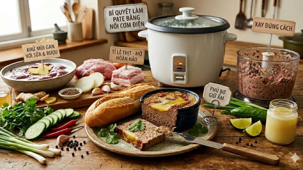 Bí quyết làm pate bằng nồi cơm điện ngon như ngoài hàng