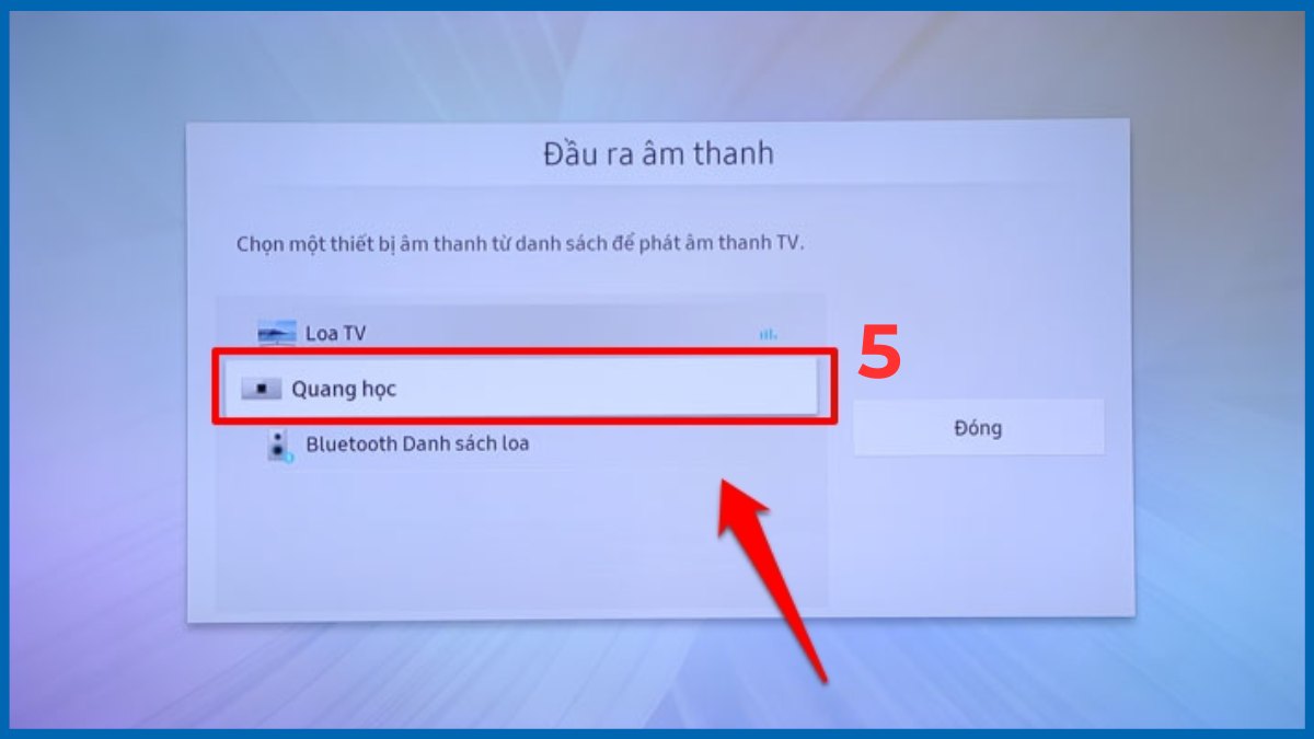 Cài đặt lại đầu ra âm thanh trên tivi Samsung
