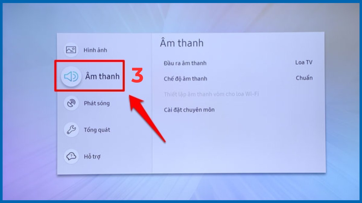 Chỉnh định dạng âm thanh phù hợp