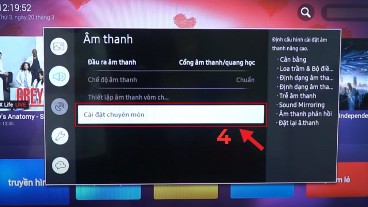 Chỉnh định dạng âm thanh phù hợp