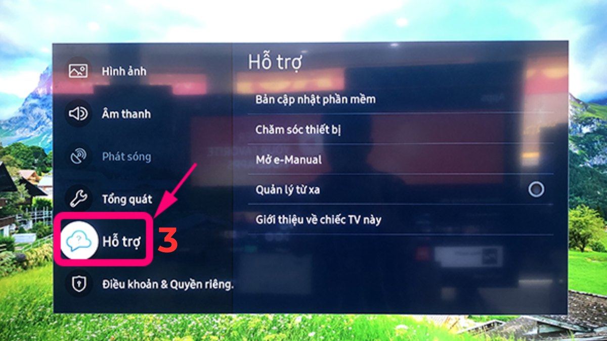 Cập nhật phần mềm cho tivi Samsung