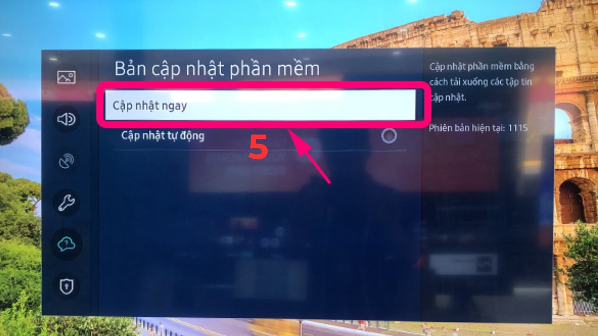 Cập nhật phần mềm cho tivi Samsung