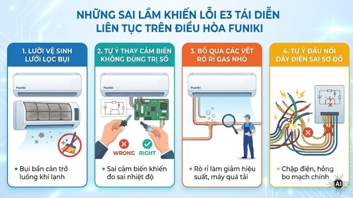 Những sai lầm nhiều người mắc khiến lỗi E3 tiếp diễn 