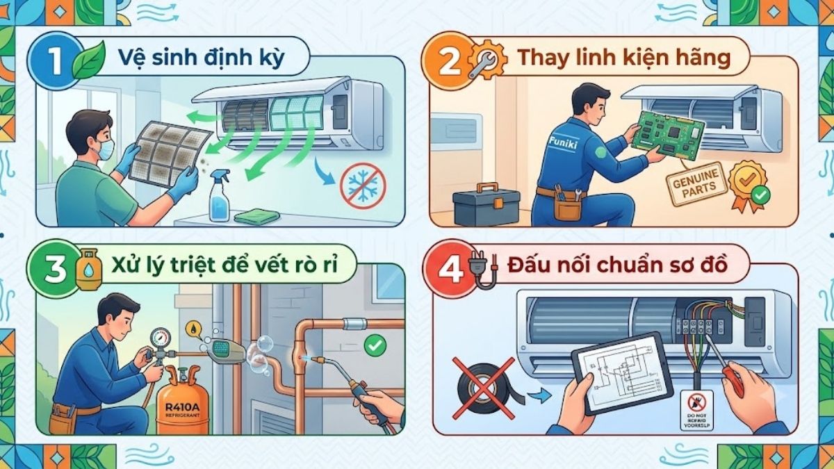 Cách phòng tránh lỗi E3 điều hòa Funiki hiệu quả