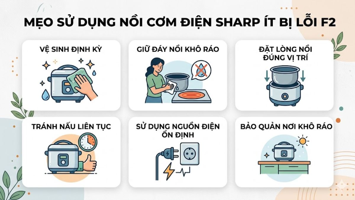 Mẹo sử dụng nồi cơm điện Sharp giúp hạn chế lỗi về lâu dài