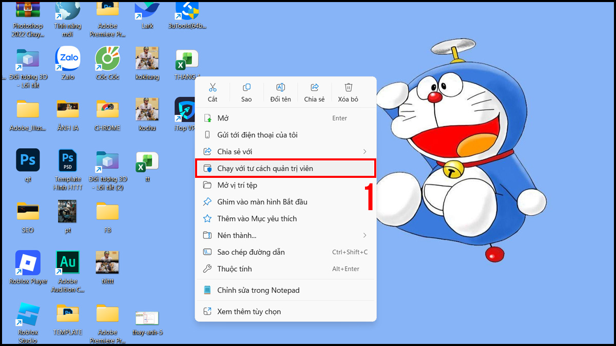 Chạy ứng dụng bằng Run as Administrator để sửa lỗi has stopped working