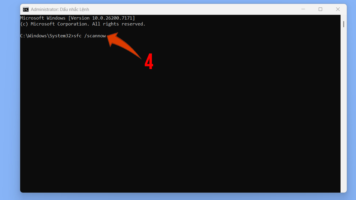 Chạy SFC và DISM để sửa lỗi has stopped working
