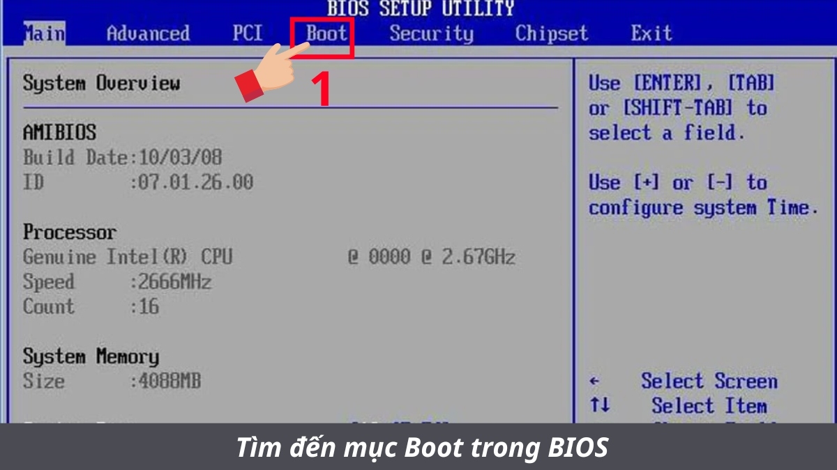Chọn lại ổ BIOS/UEFI thích hợp
