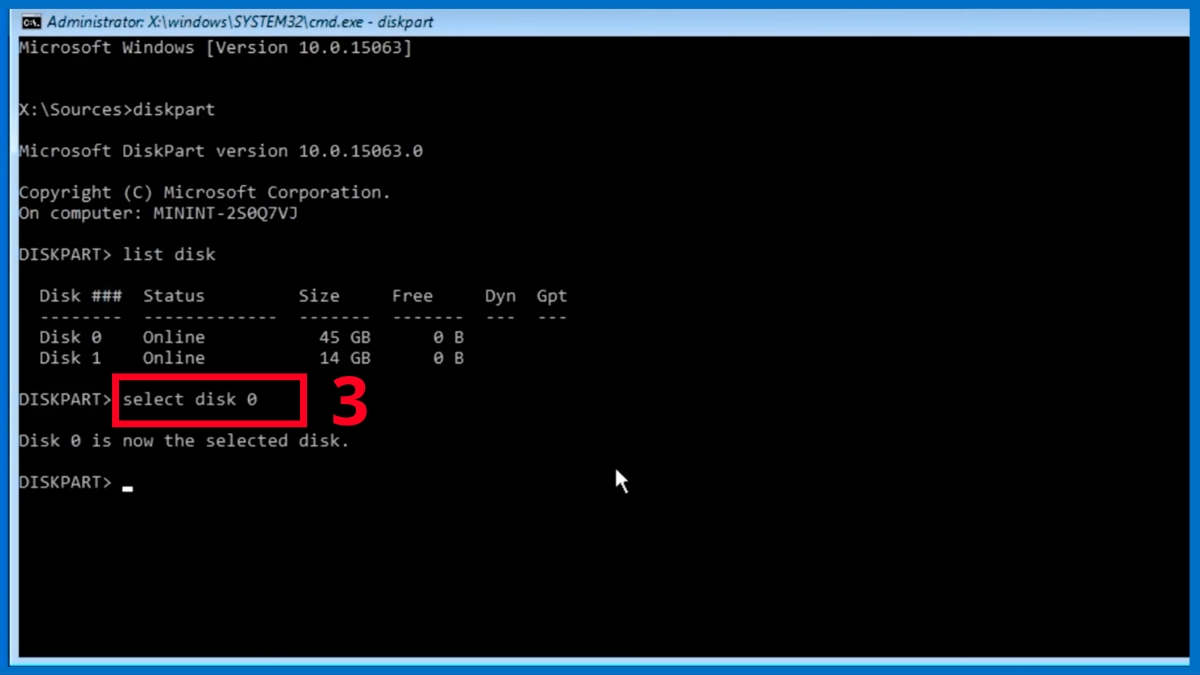 Đặt lại phân vùng hoạt động