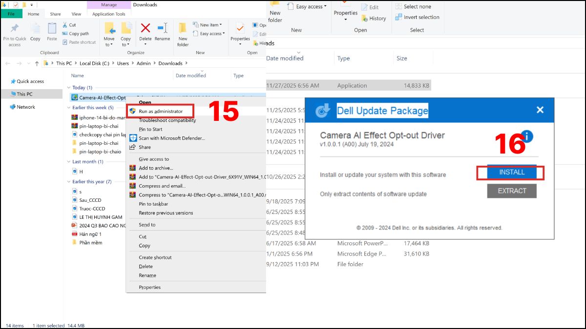 Cập nhật hoặc cài lại driver webcam