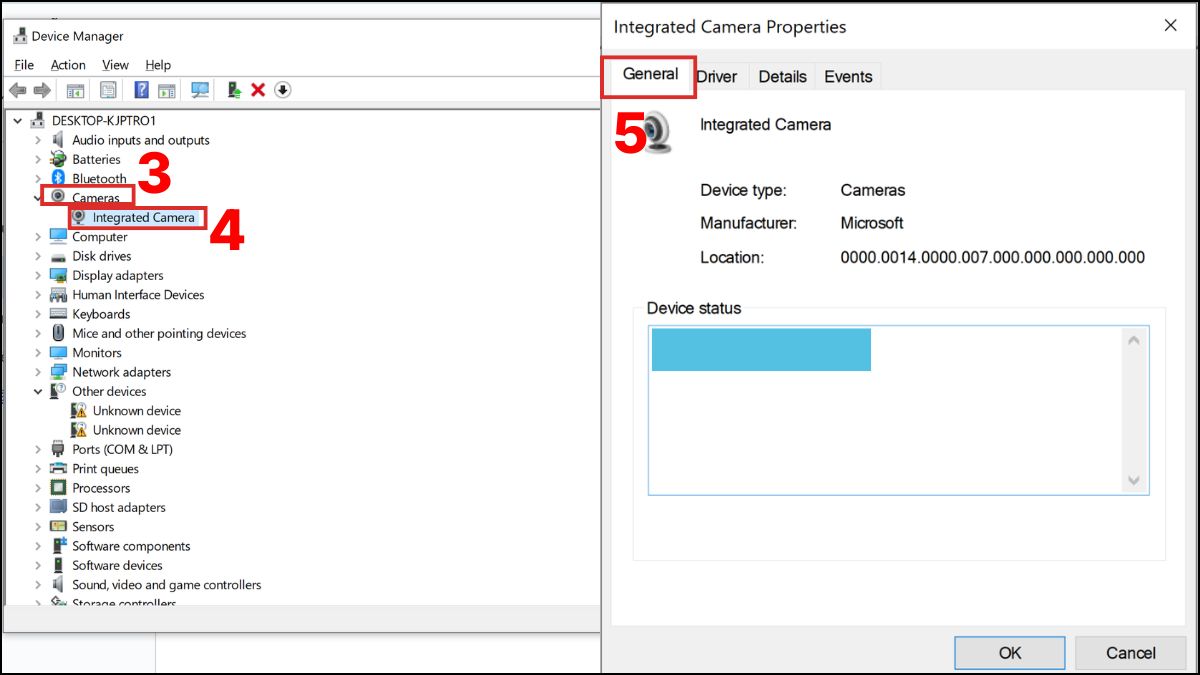 Cập nhật hoặc cài lại driver webcam