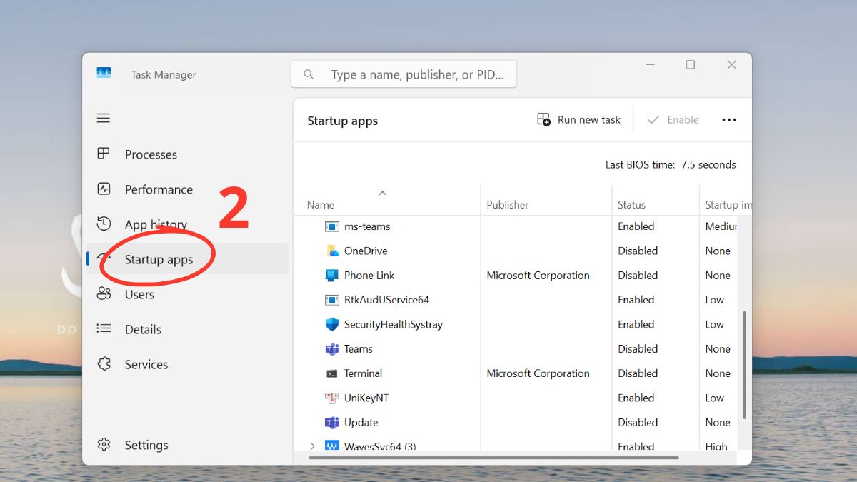 Tắt các phần mềm khởi động cùng hệ thống
