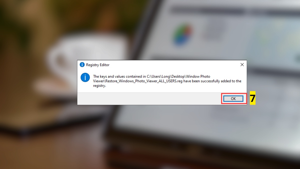 Khôi phục Window Photo Viewer về mặc định