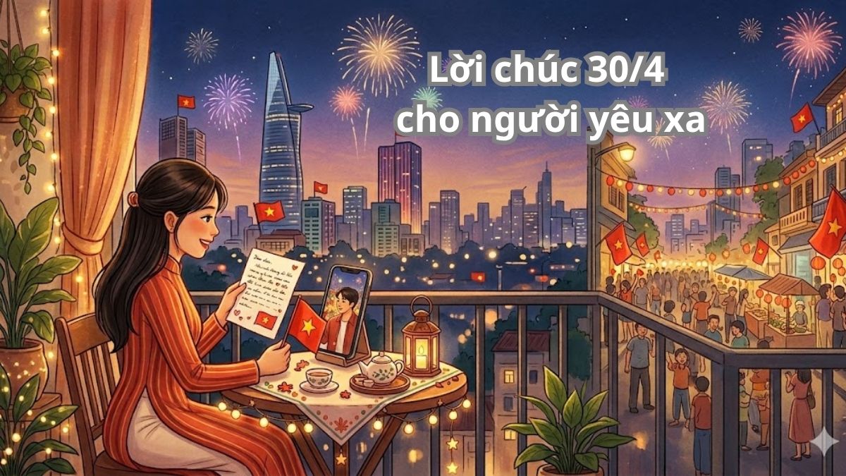 Lời chúc 30/4 cho người yêu ở xa