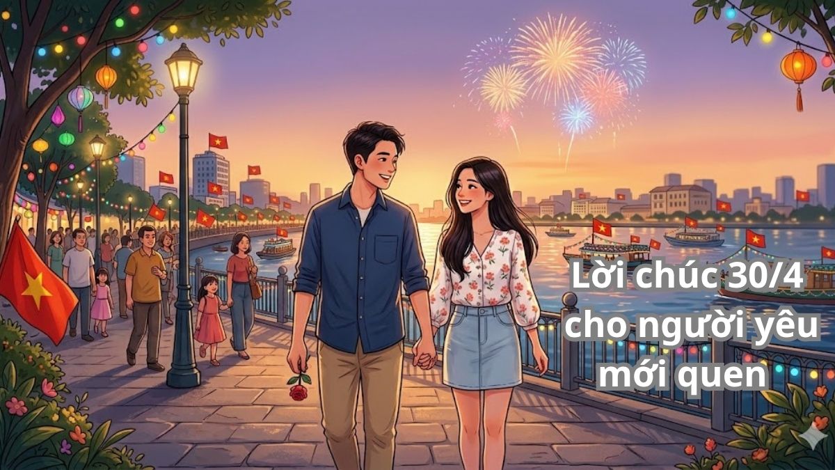 Lời chúc 30/4 cho người yêu mới quen