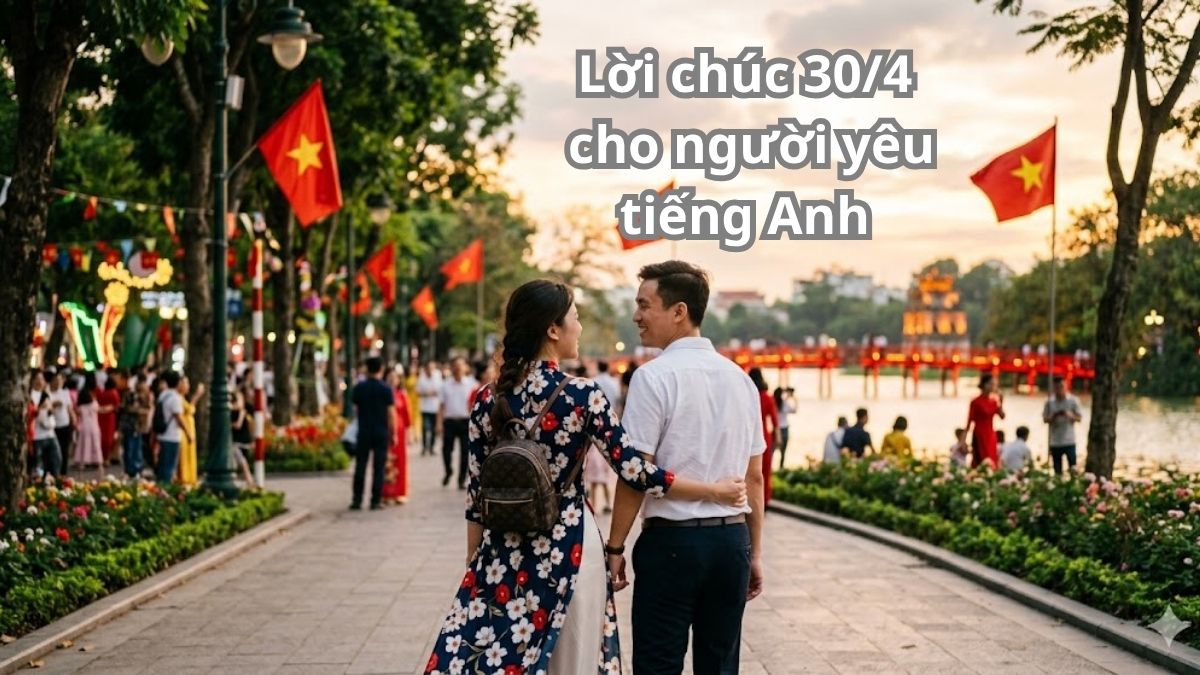 Lời chúc 30/4 cho người yêu bằng tiếng Anh hay