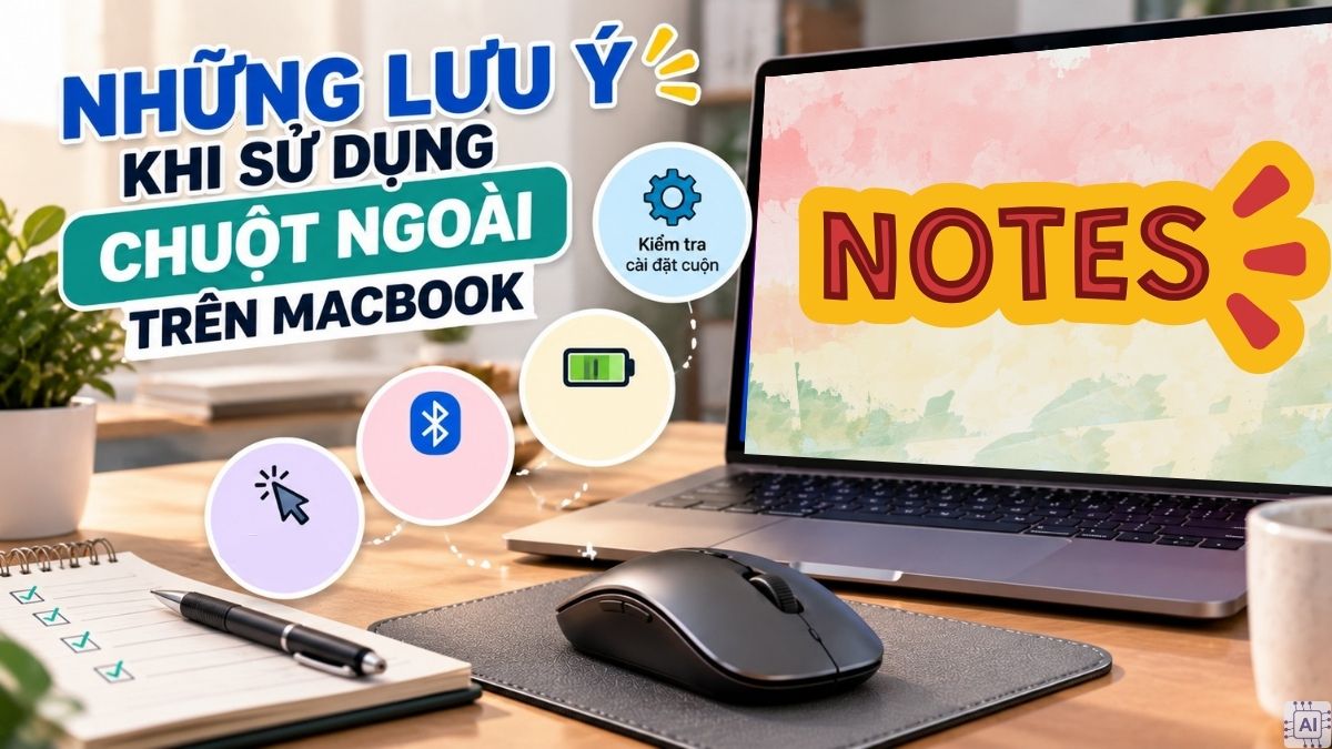 Các lưu ý khi sử dụng chuột trên MacBook