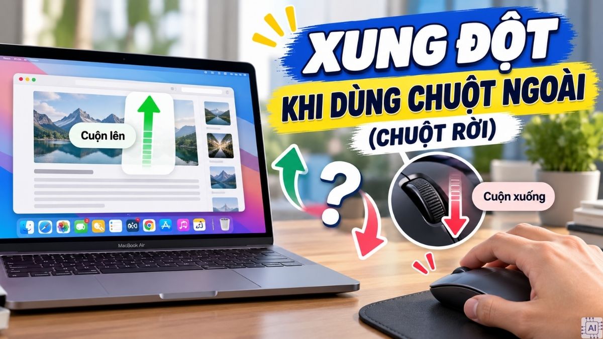 Xung đột khi dùng chuột ngoài (chuột rời)