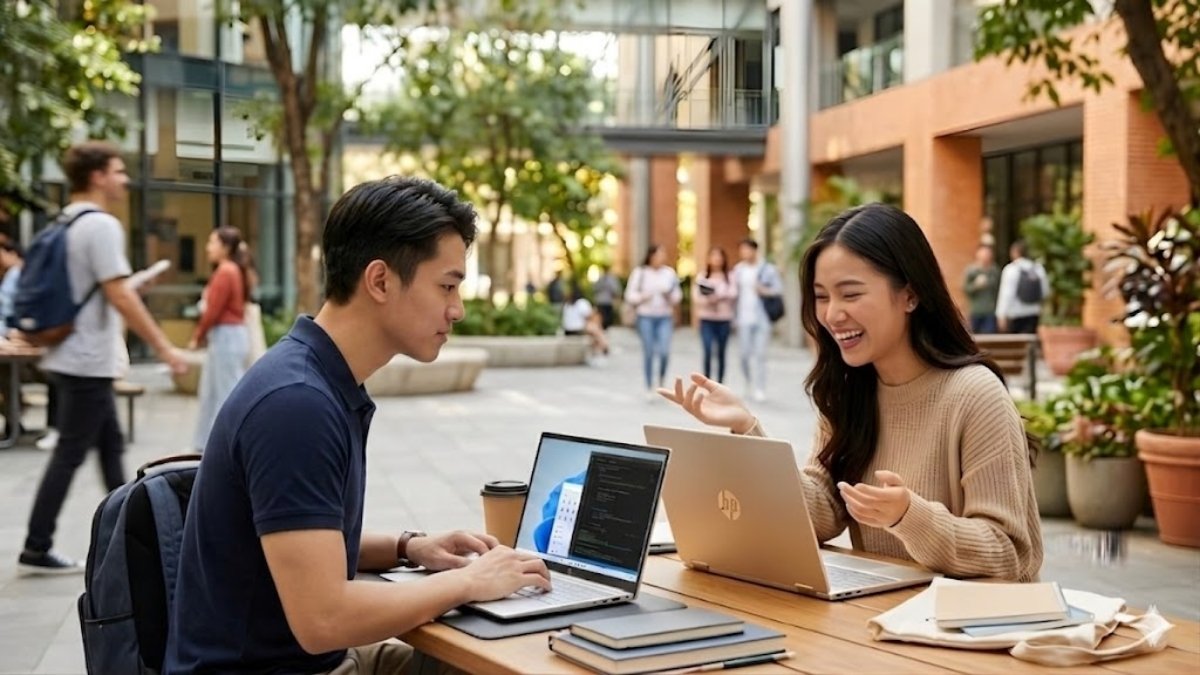 Laptop HP dành cho sinh viên mỏng nhẹ