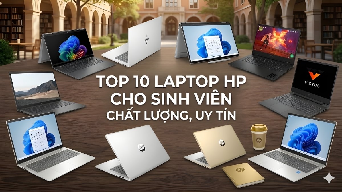 Top 10 laptop HP cho sinh viên đáng mua trong năm 2026