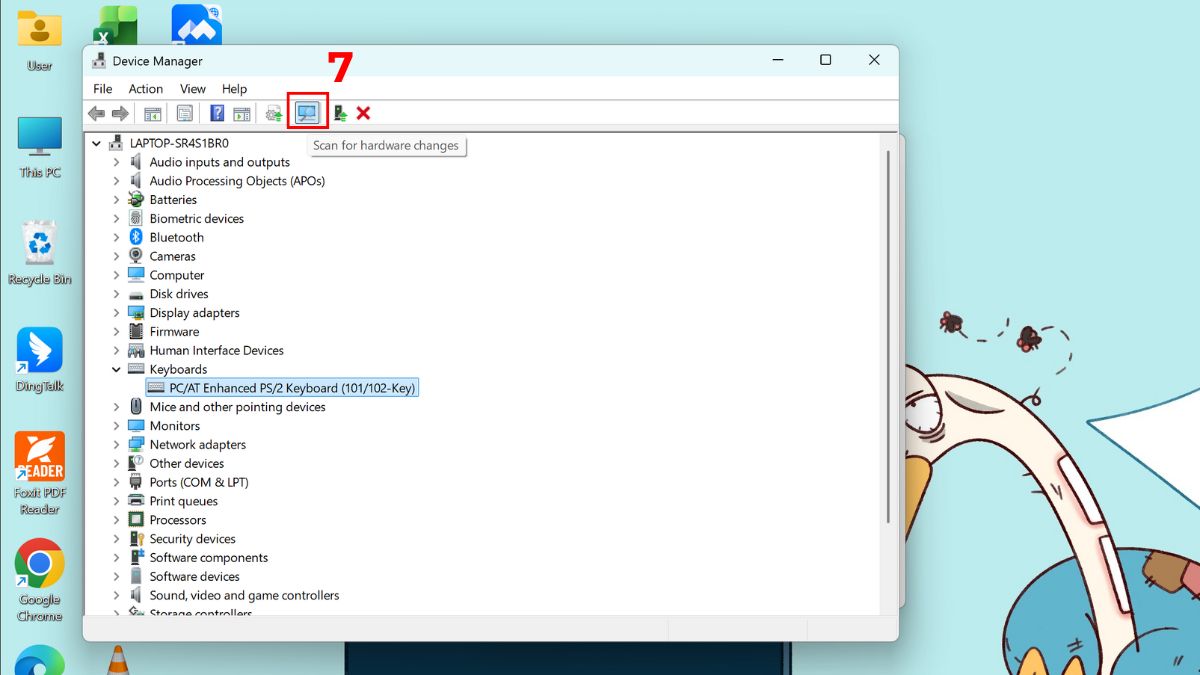 Cập nhật hoặc cài lại driver bàn phím (nếu có)