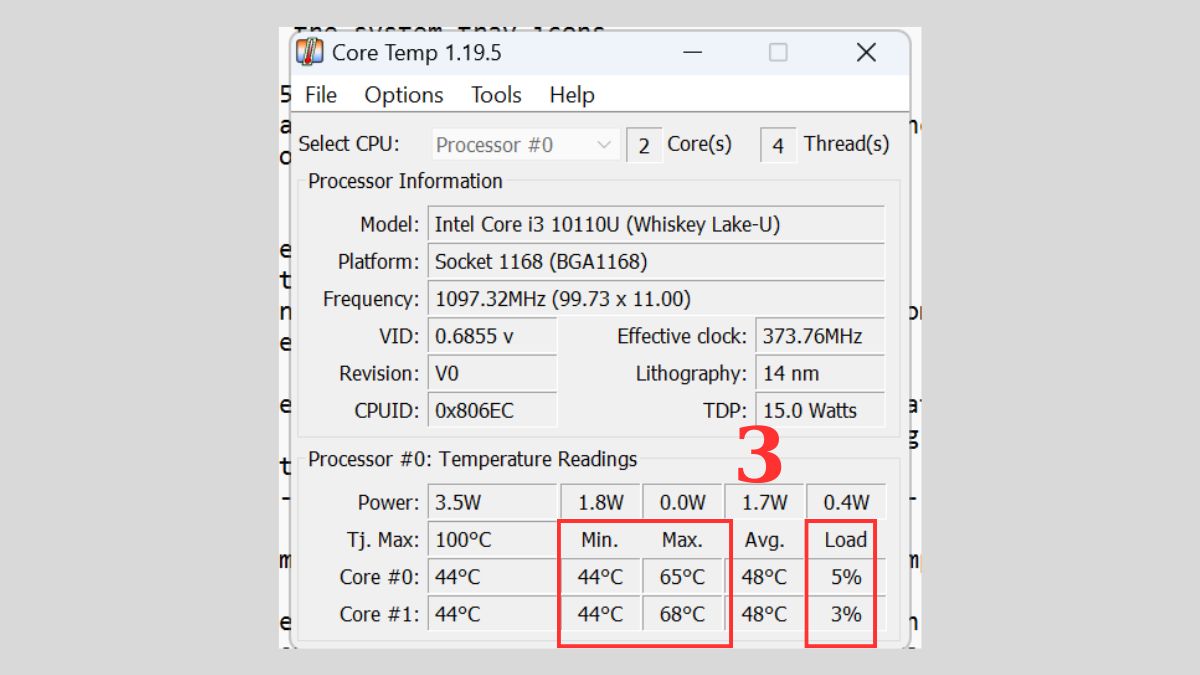 Kiểm tra CPU và nhiệt độ máy