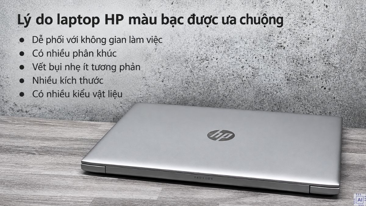Lý do laptop HP màu bạc được ưa chuộng