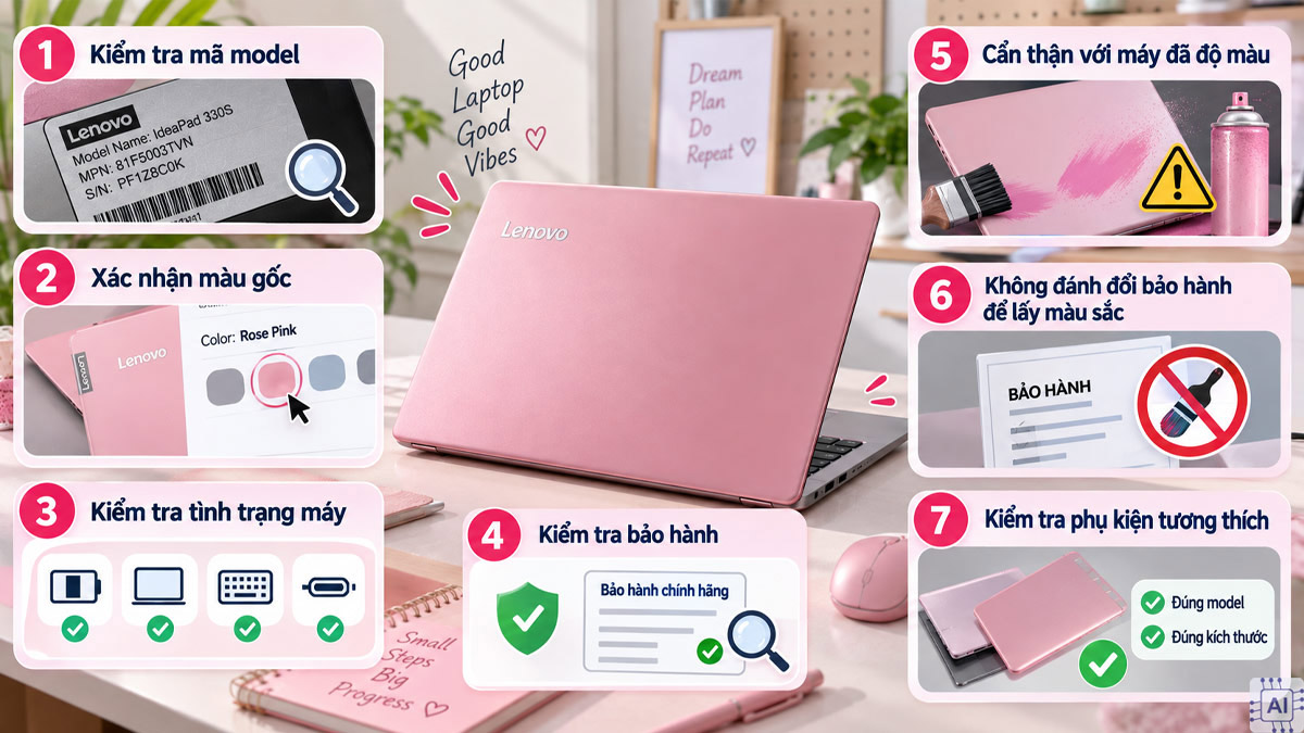 Kinh nghiệm mua laptop màu hiếm/độc lạ an toàn