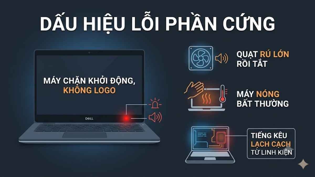 Dấu hiệu lỗi phần cứng