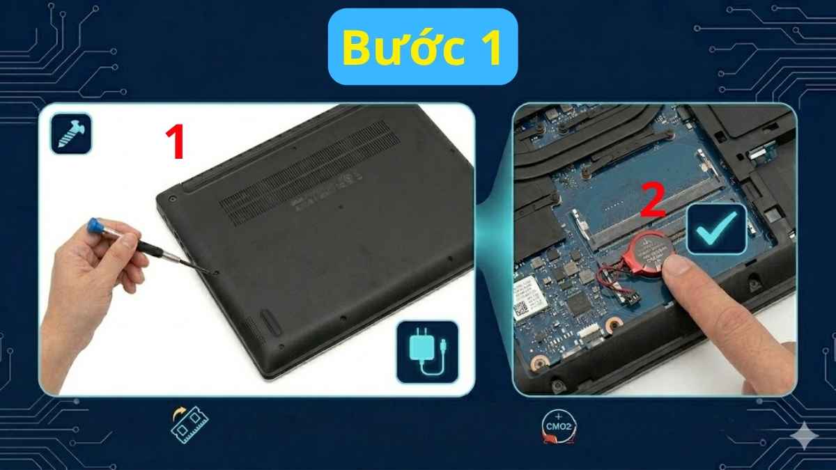 Cách kiểm tra pin CMOS và BIOS