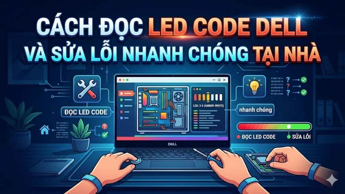 Cách đọc LED code Dell và sửa lỗi nhanh chóng tại nhà