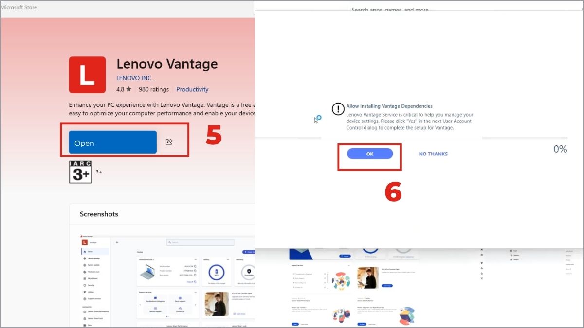 Cách tải và cài đặt Lenovo Vantage từ Microsoft Store