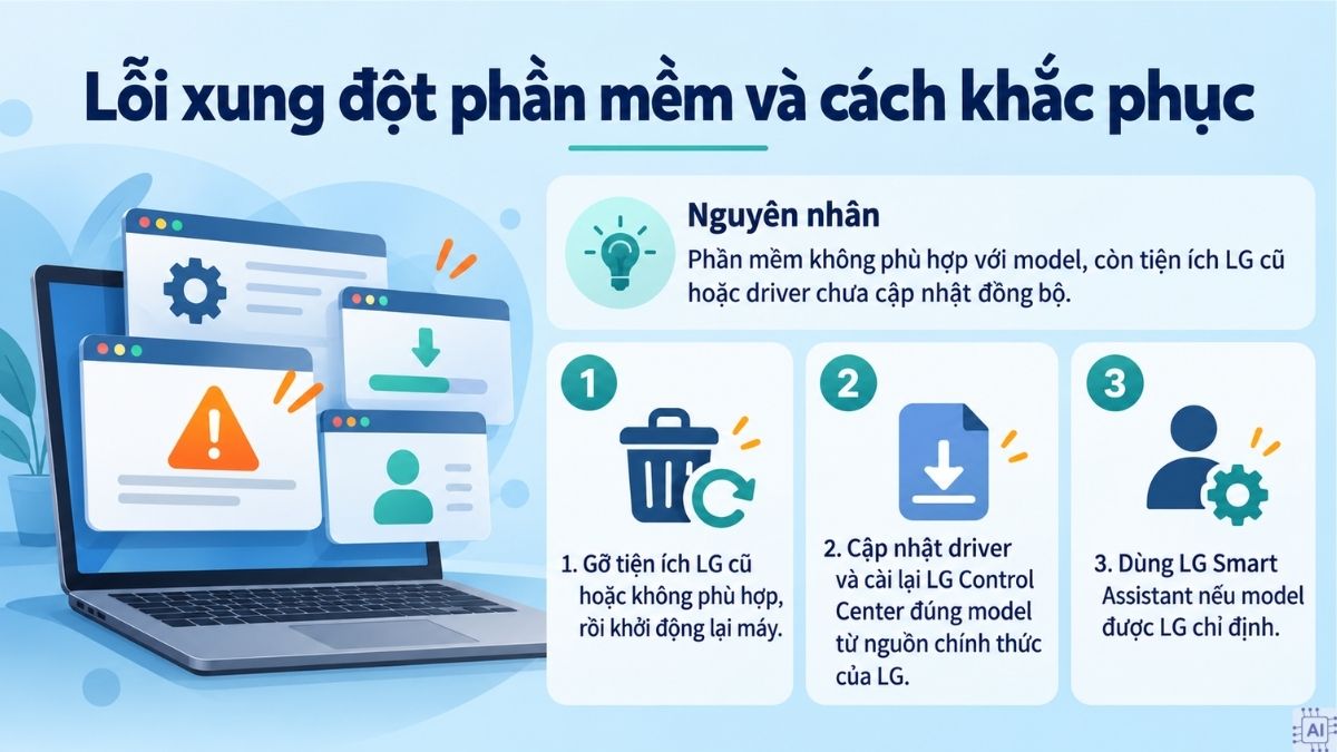 Lỗi xung đột phần mềm và cách khắc phục