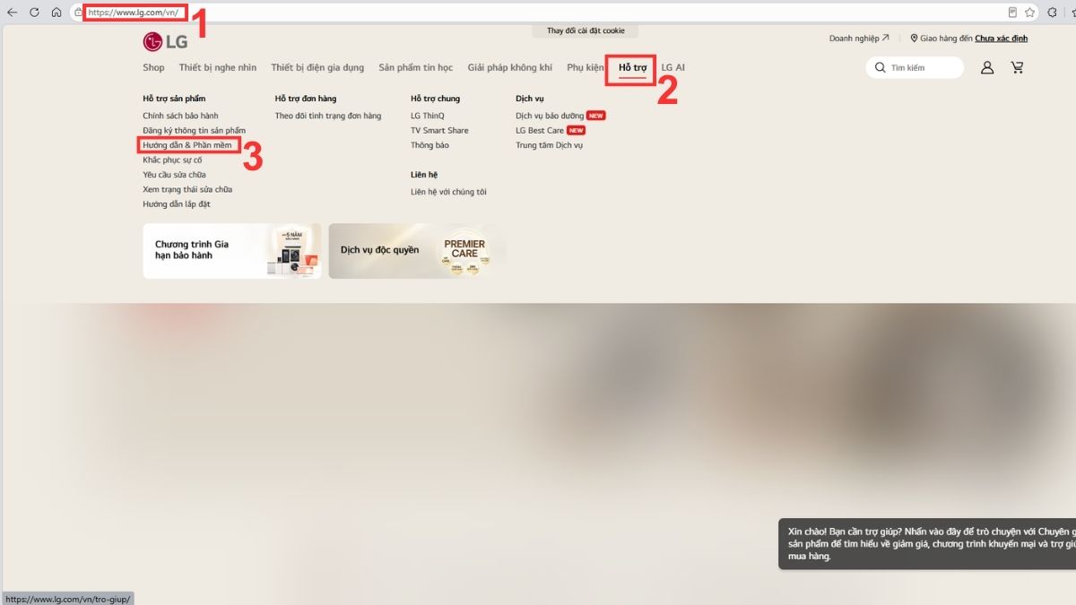 Cách tải và cài đặt khi tải LG Control Center trên website chính thức