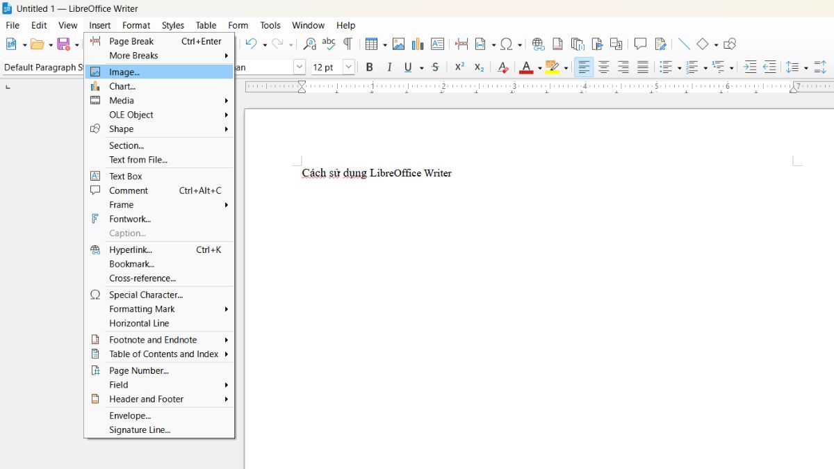 Hướng dẫn sử dụng LibreOffice Writer
