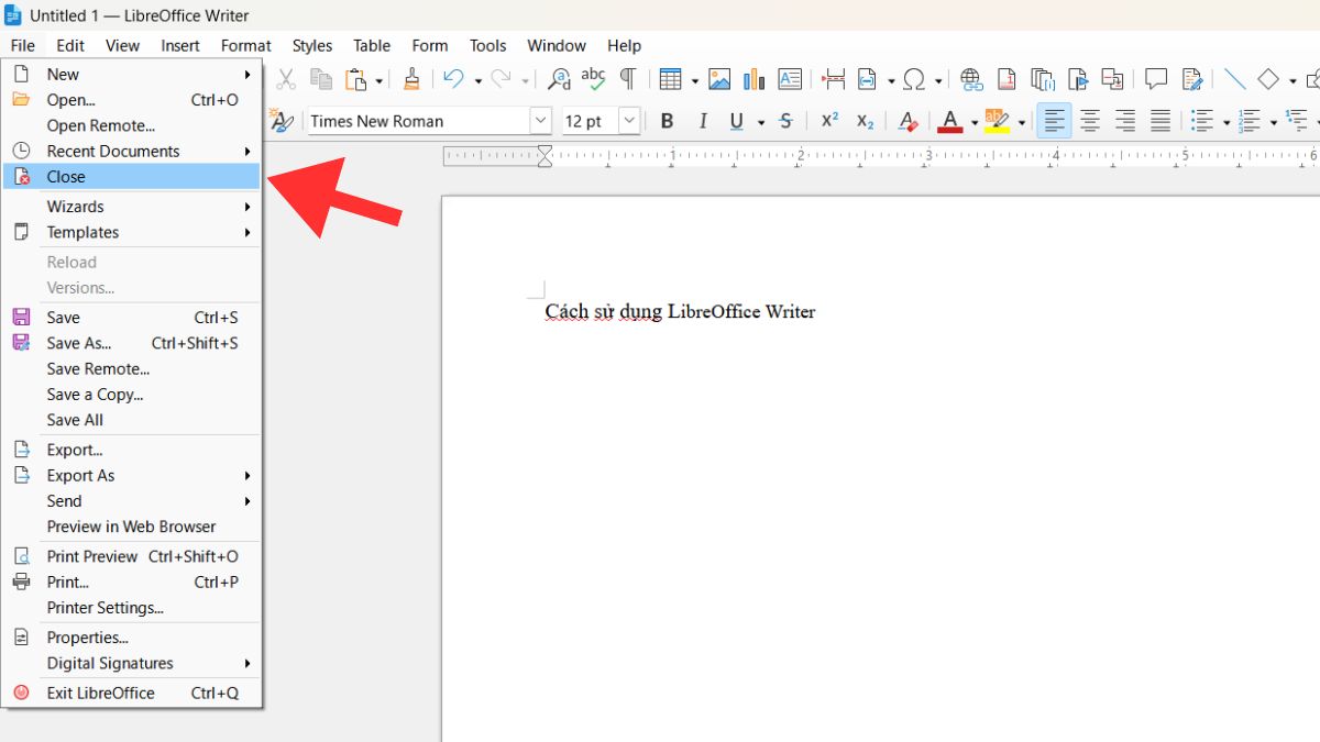 Hướng dẫn sử dụng LibreOffice Writer