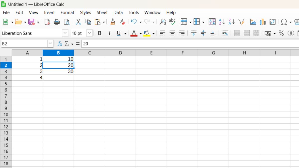 Hướng dẫn sử dụng LibreOffice Calc