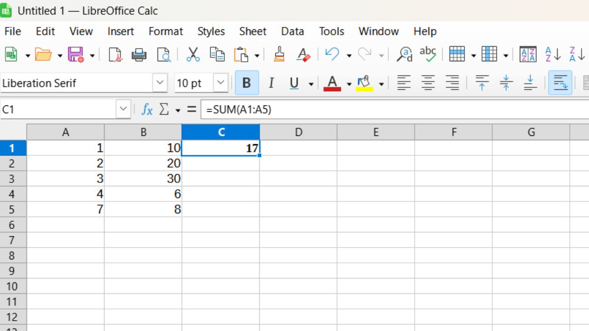 Hướng dẫn sử dụng LibreOffice Calc