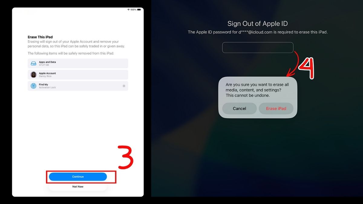 Khôi phục cài đặt gốc iPad (trường hợp cần thiết)