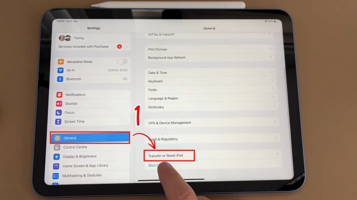 Đặt lại tất cả cài đặt trên iPad