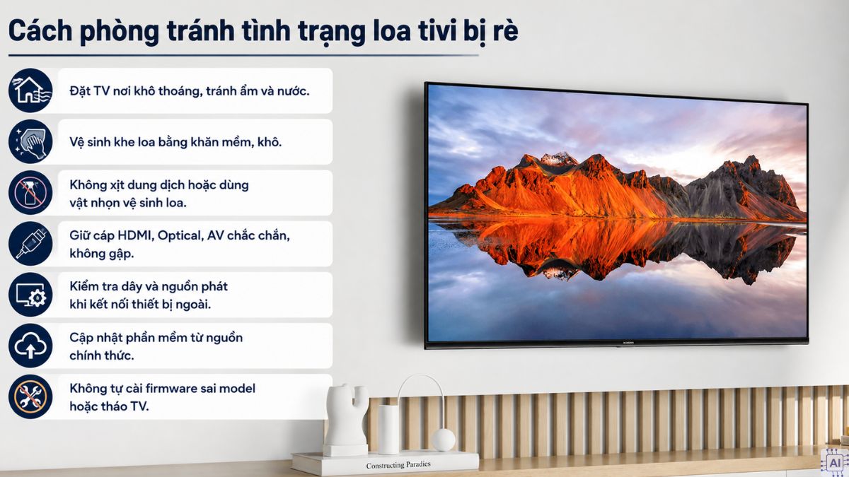 Cách phòng tránh tình trạng loa tivi bị rè
