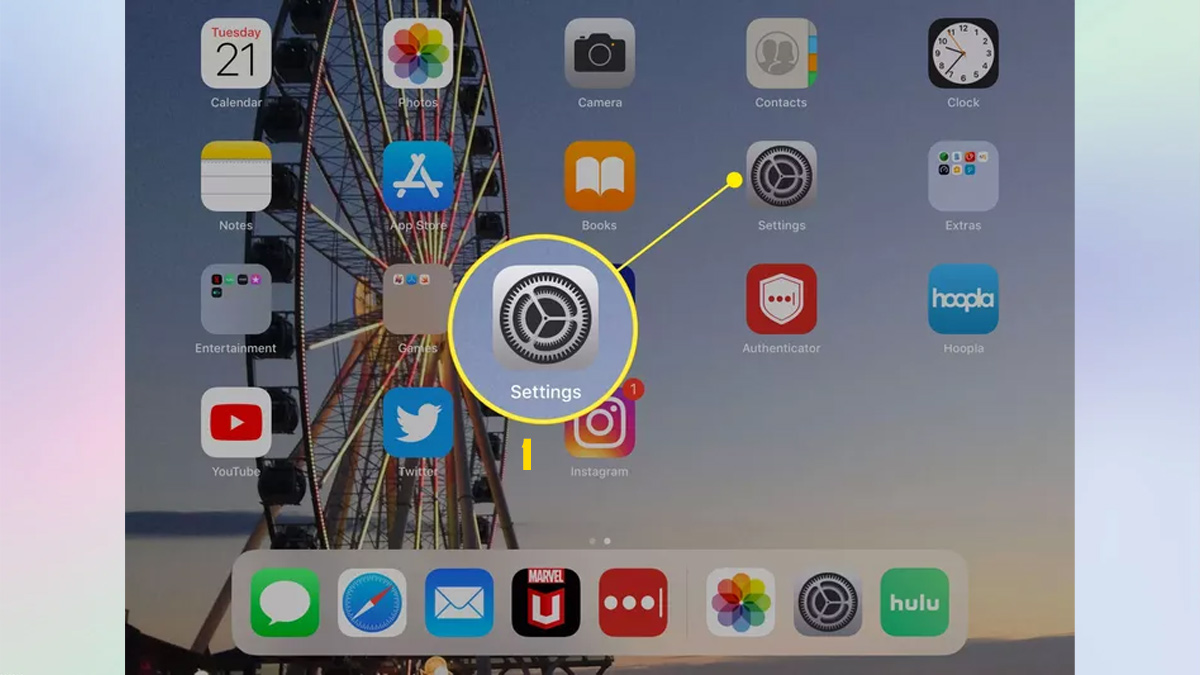 Kiểm tra và giảm độ sáng màn hình để khắc phục tình trạng màn hình iPad bị đốm trắng