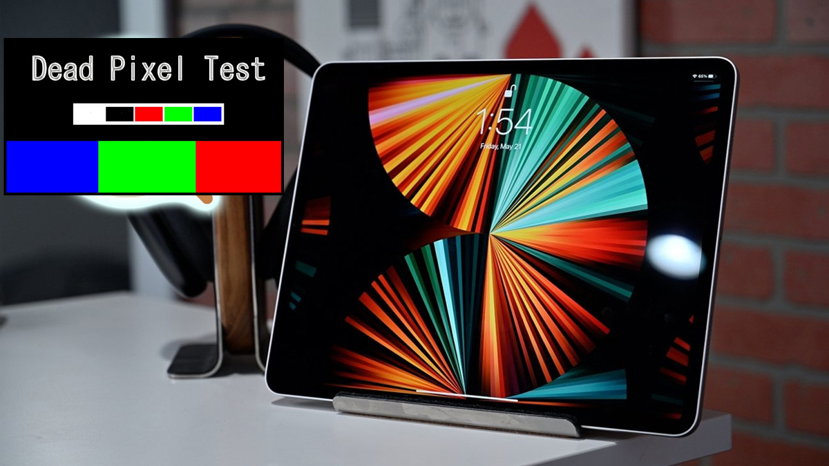 Kiểm tra bằng hình nền và ứng dụng test màu