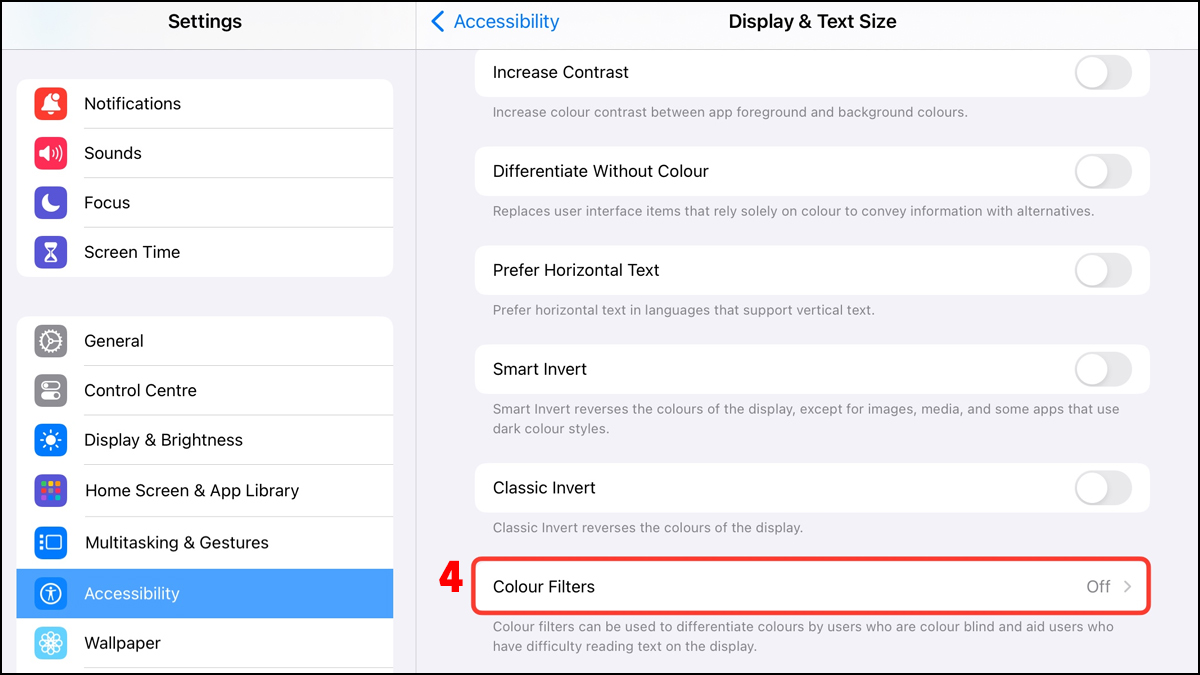 Kiểm tra và tắt bộ lọc màu